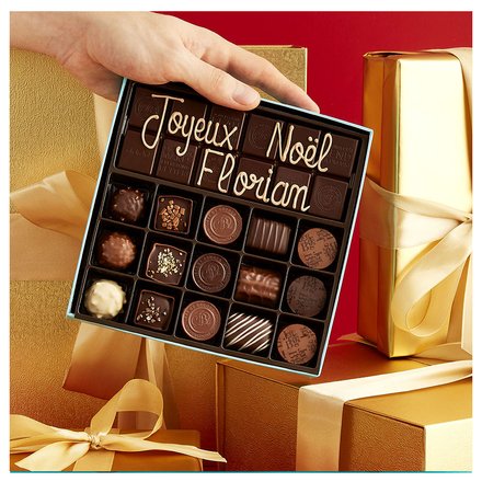 Boite 15 chocolats avec tablette personnalisée