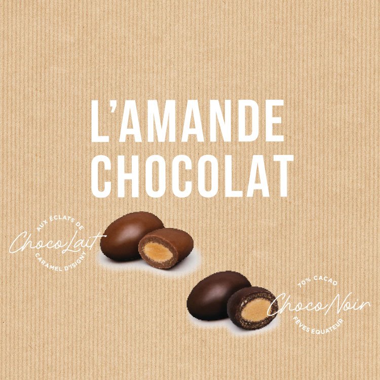 Dragées mélange Chocolat + Amande - Dragées Gourmandises