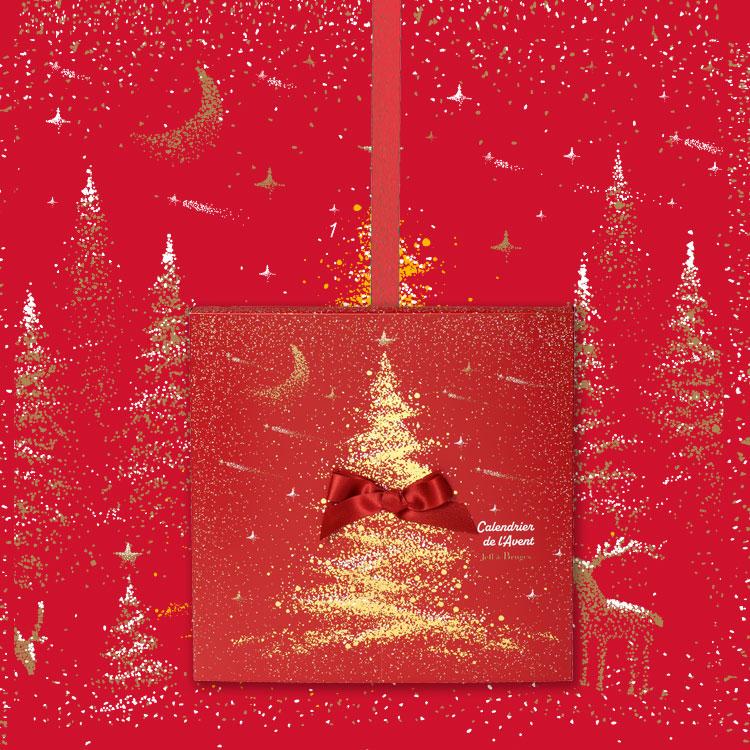 calendrier de l'avent chocolat ambiance sapin magique