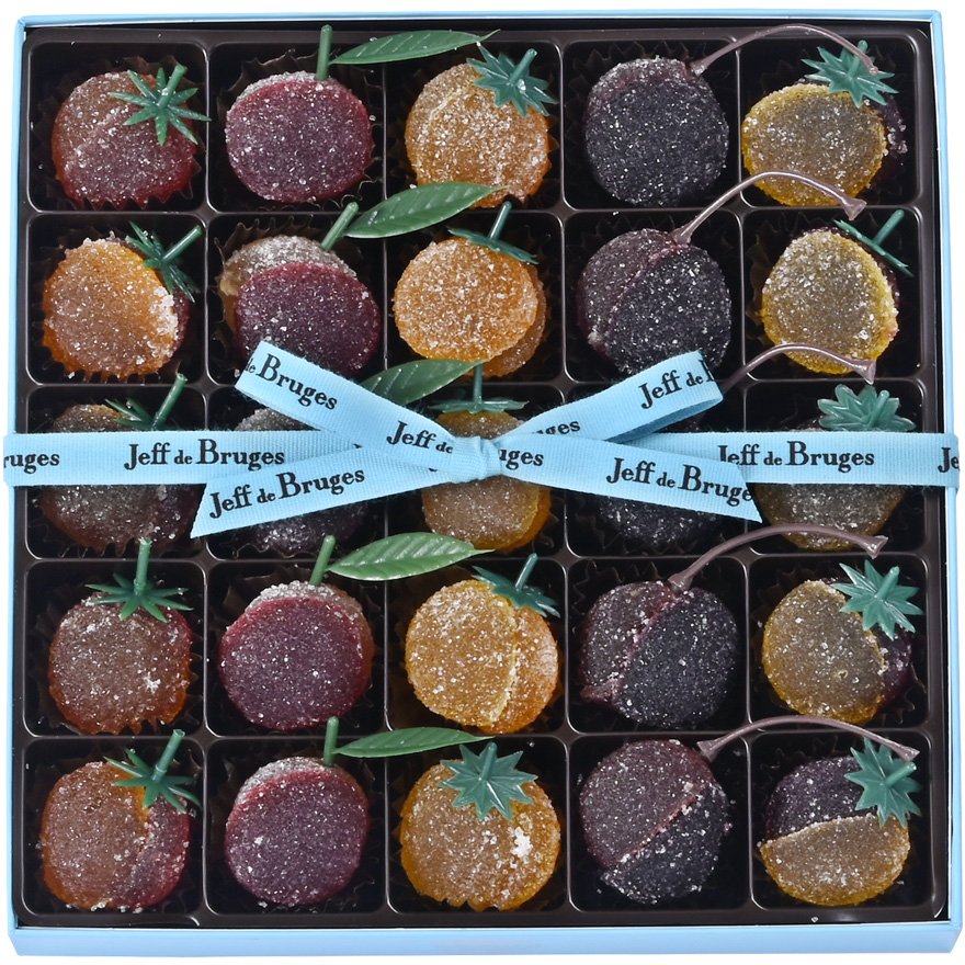 Les spécialités, Boite 25 pâtes de fruits duos Jeff de Bruges