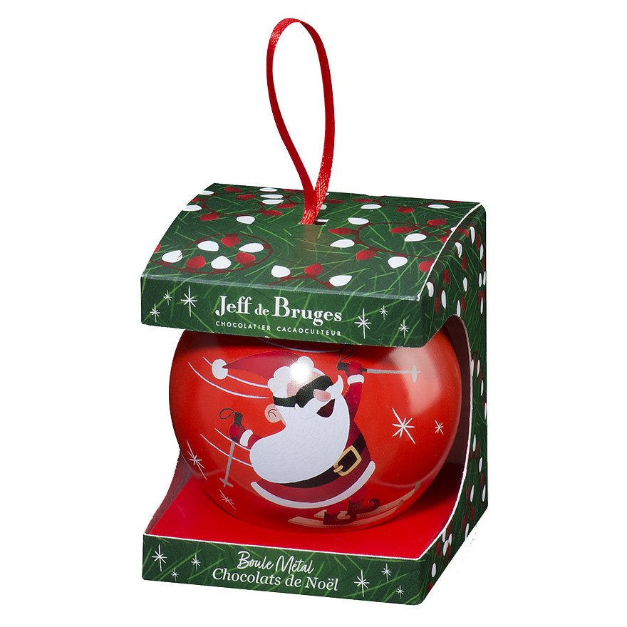 Boules de Noël garnie pièces en chocolat 36g - 24 boules