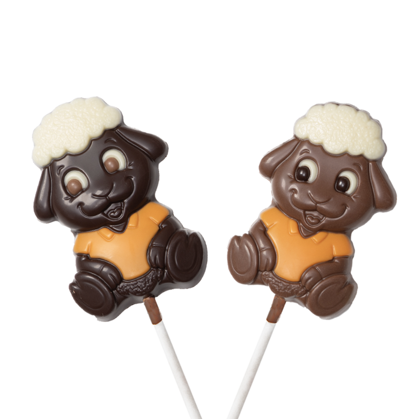 Loic the sheep chocolate lollipop