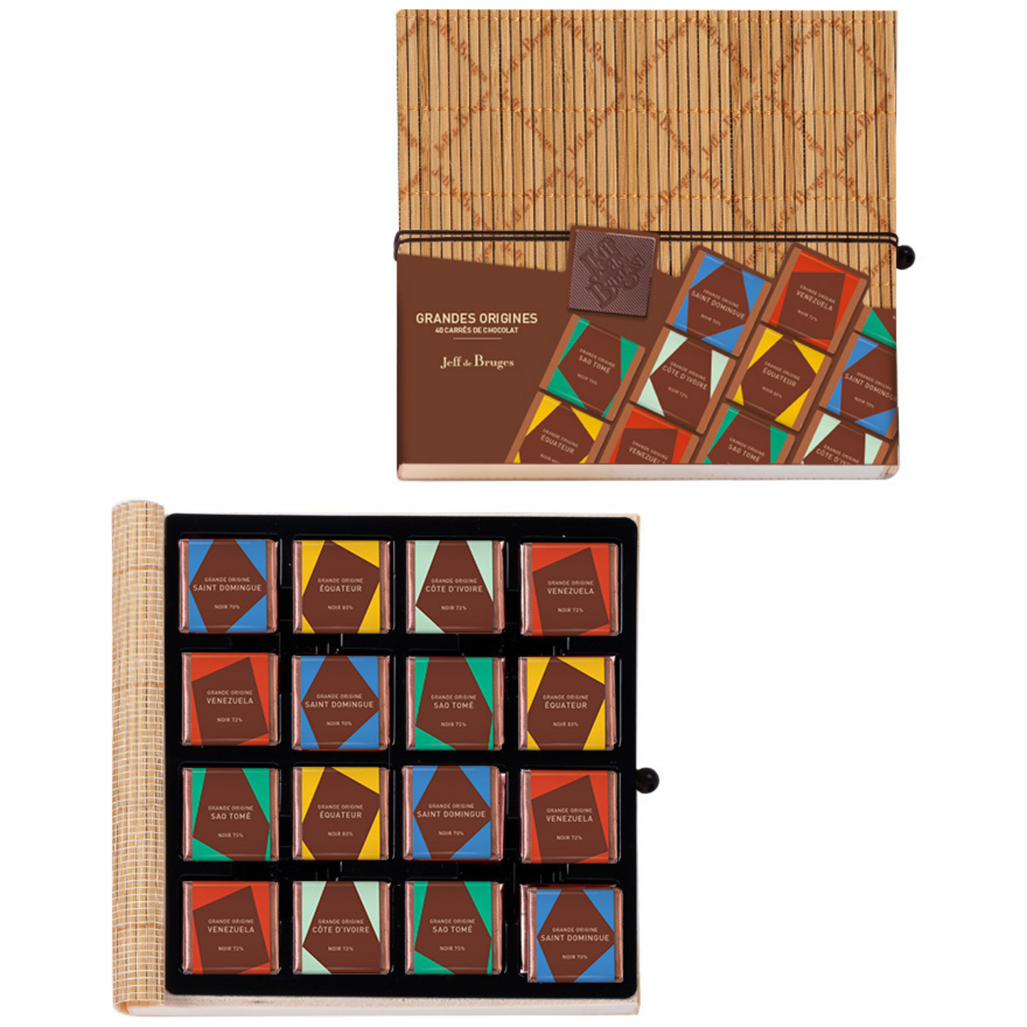 Macao box - of 40 'grandes origines' chocolate squares