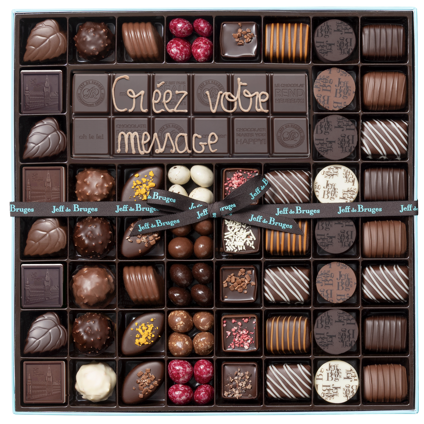 ✏️ A personnaliser, Boite 54 chocolats assortis et tablette