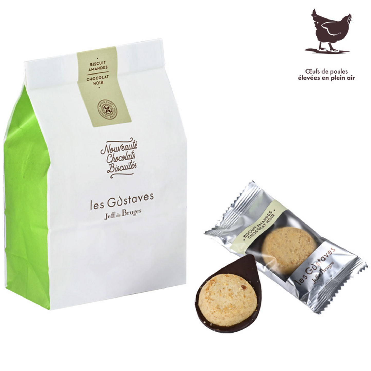 Juliettes & Gustaves, Sachet 8 Gustaves amandes - Jeff de Bruges