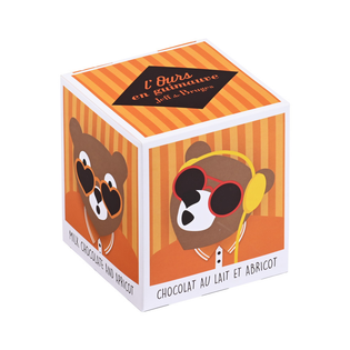 Boite d'ours guimauves chocolat lait abricot