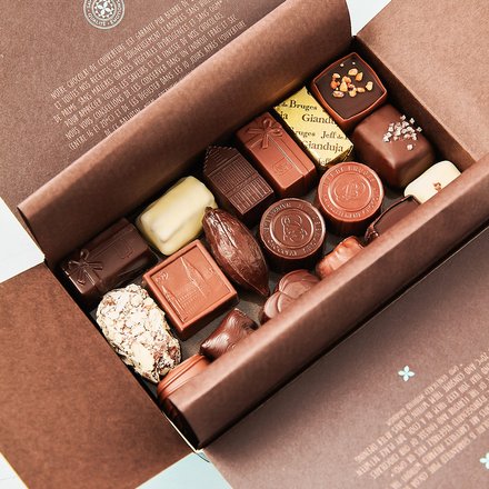 Ballotins de chocolats de noël 500g pralinés et ganaches - JEFF DE