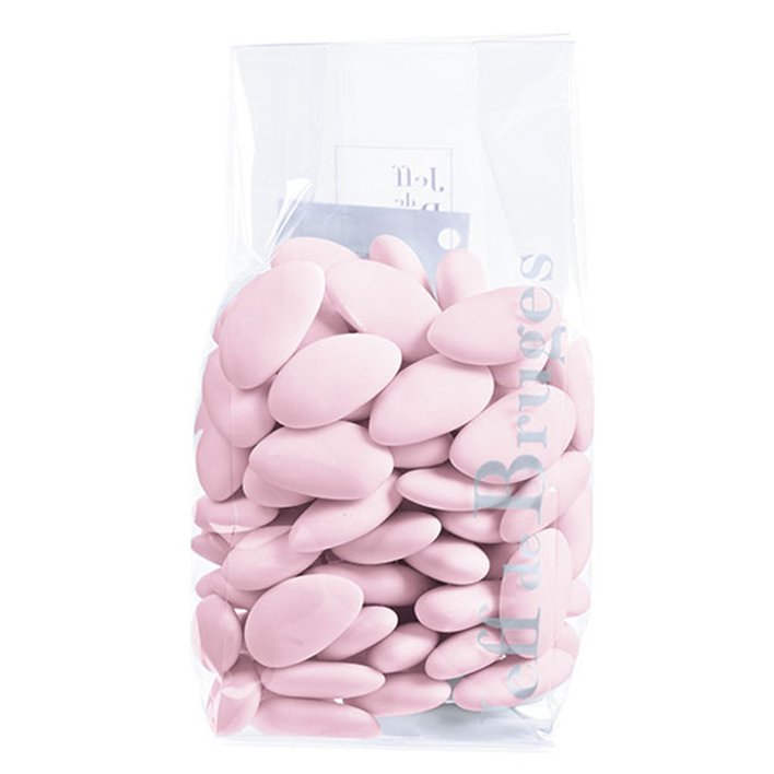 Dragées amande, Sachet dragées amande avola Élysée rose Jeff de Bruges
