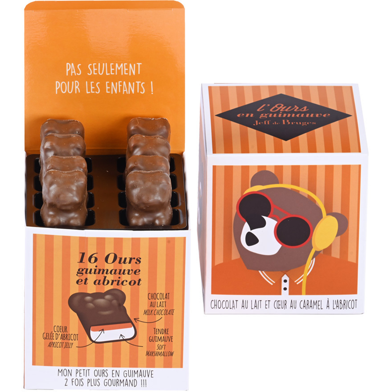 Oursons guimauves chocolat lait abricot
