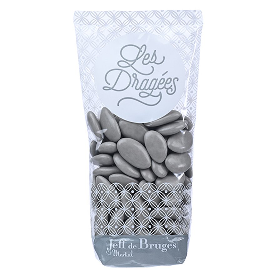 Dragées amande, Sachet dragées amande avola Élysée beige taupe Jeff