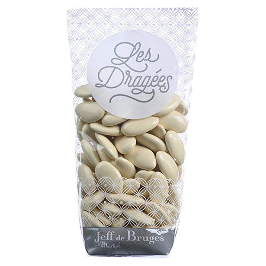 Dragées amande, Sachet dragées amande avola Élysée Ivoire Jeff de Bruges