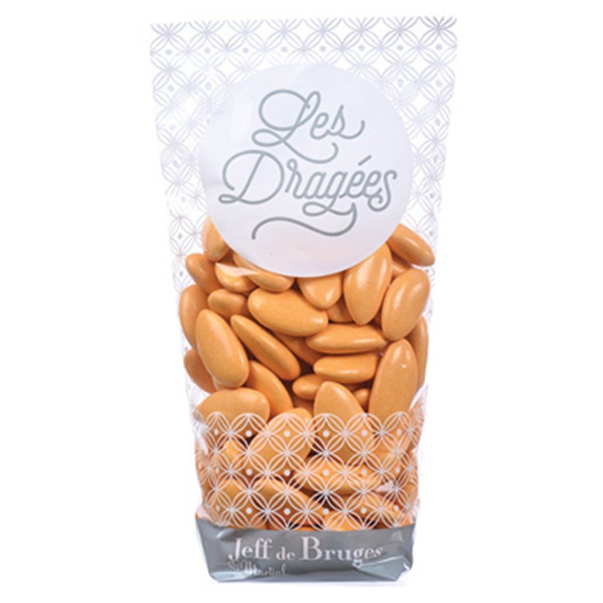 Dragées amande, Sachet dragées amande avola Élysée orange mandarine